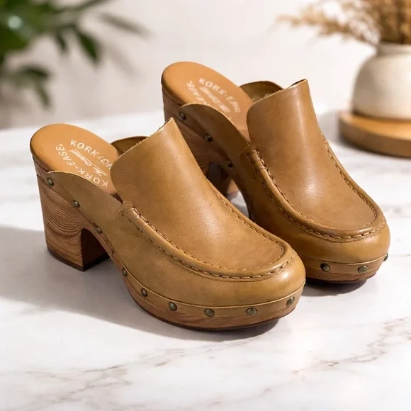 Kork-Ease Women's Brown Leather Mules - Picture 1 of 5